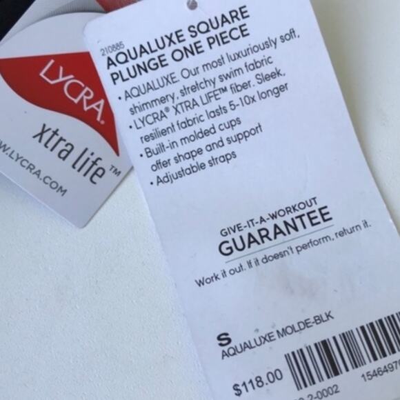 Athleta Aqualuxe Square Plunge One Piece‎ Swimsuit Size Small NWT - Picture 13 of 14